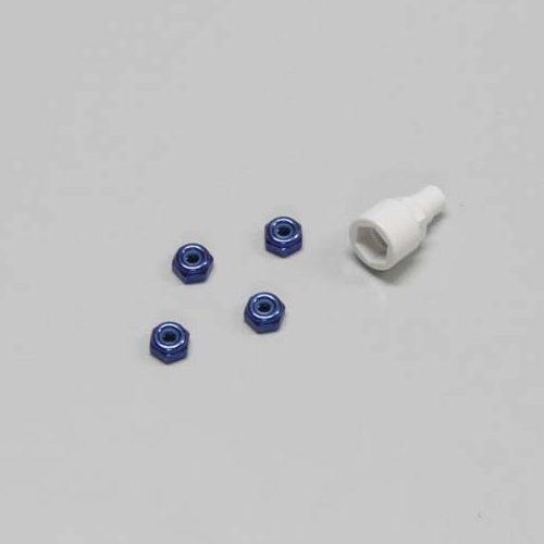 Kyosho MZW13BL Color Nylon Nut Blue - PowerHobby