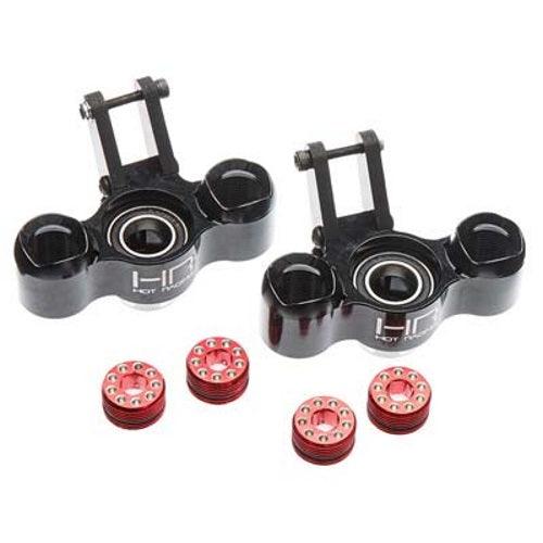 Hot Racing NRO21M01 Aluminum Axle Carriers Heavy Duty Bearings Black Arrma Nero - PowerHobby