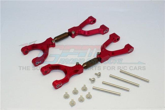 GPM SPRING STEEL ALUMINUM F/R ADJUSTABLE UPPER ARMS TRAXXAS X-MAXX 4X4 RED - PowerHobby