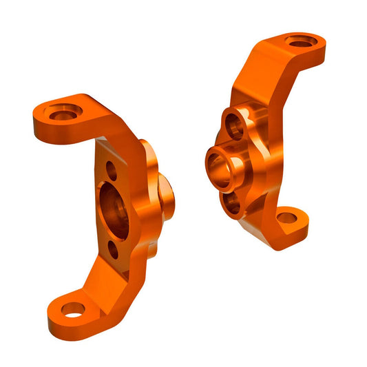 Traxxas 9733-ORNG TRX-4M Left & Right Aluminum Caster Blocks (Orange) - PowerHobby