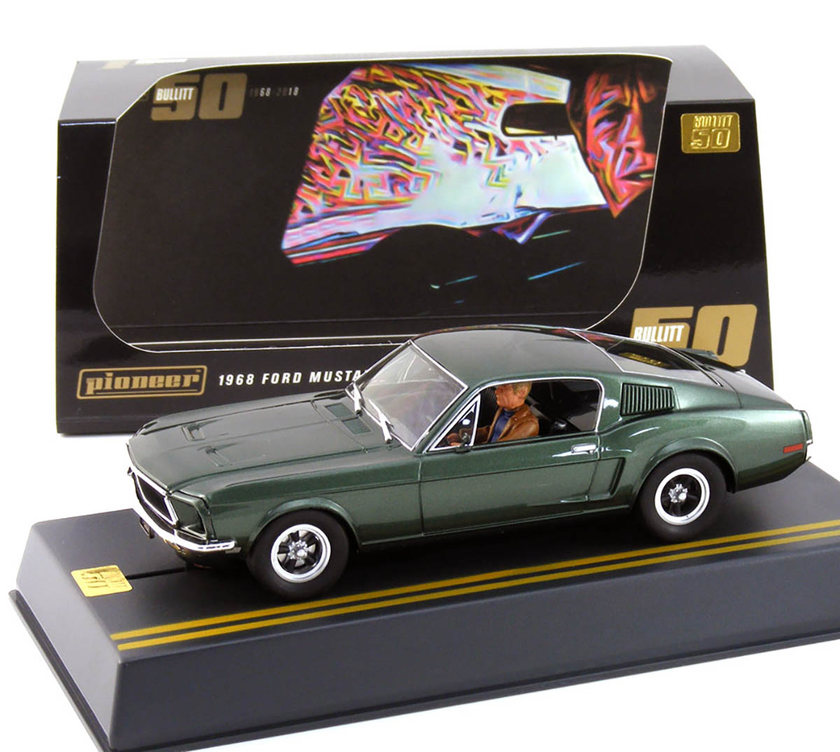 Pioneer BULLITT Ford Mustang 50th Anniversary Scalextric 1/32 Slot Car DPR P085 - PowerHobby