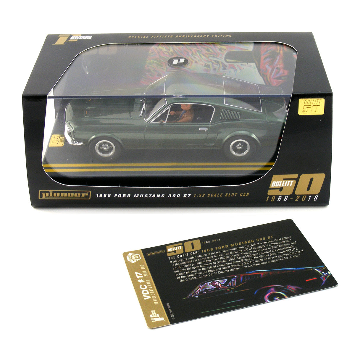 Pioneer BULLITT Ford Mustang 50th Anniversary Scalextric 1/32 Slot Car DPR P085 - PowerHobby