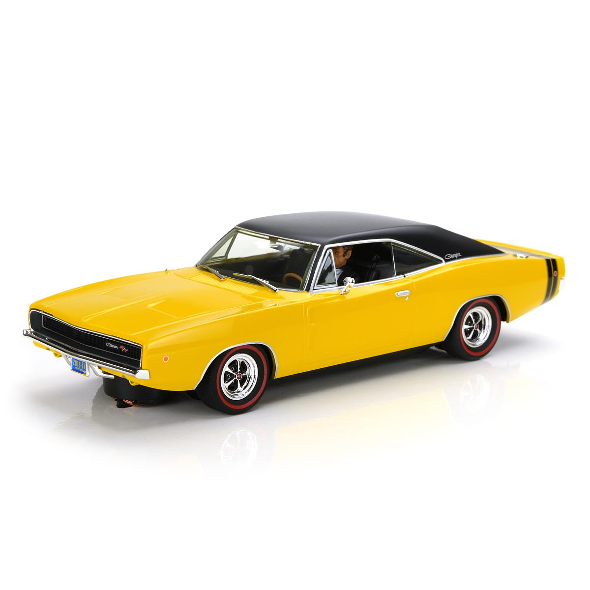 Pioneer 1968 Dodge Charger Hemi 426 Yellow P160 1/32 slot Car for Scaelxtric DPR - PowerHobby