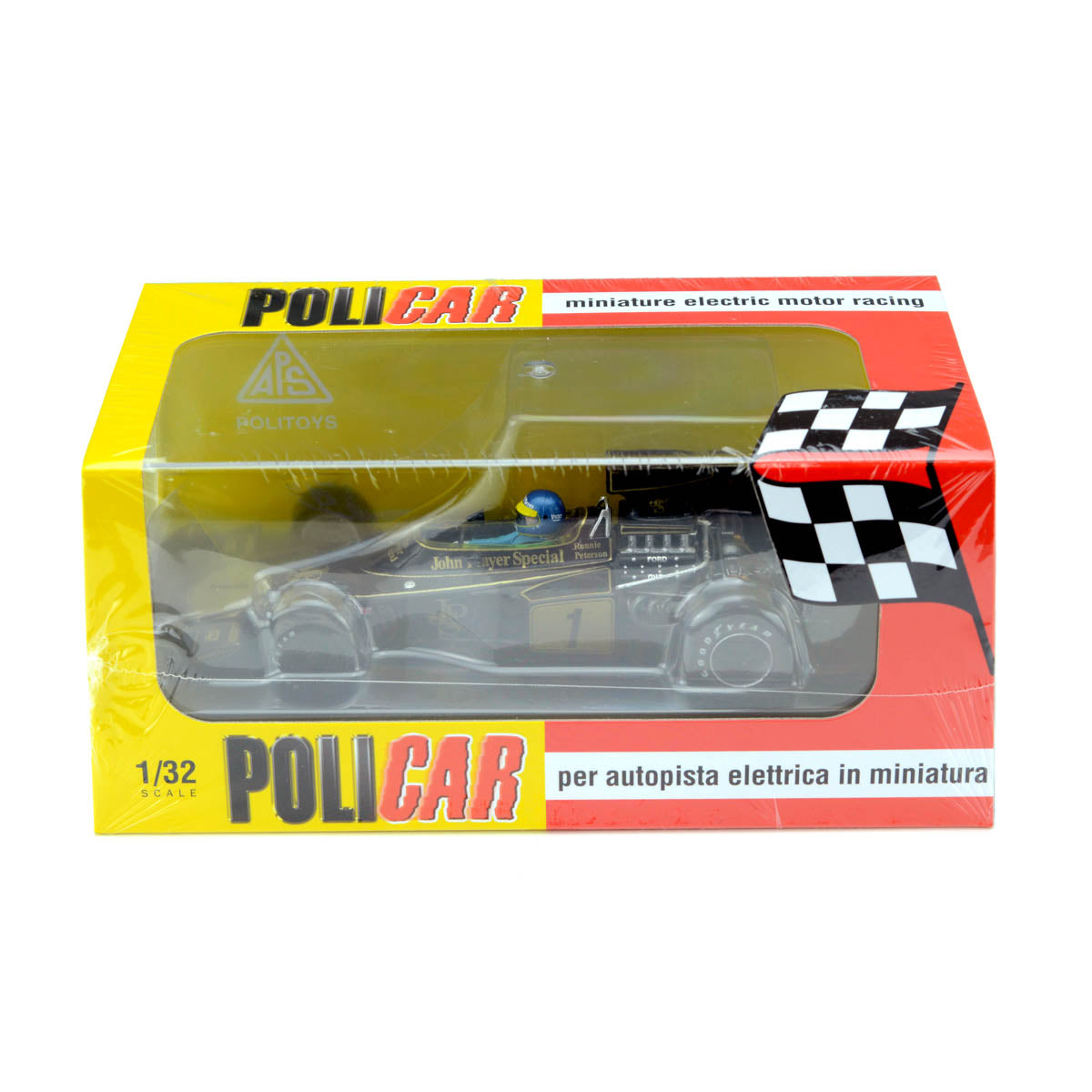 Policar Lotus 72E #1 JPS Monaco GP 1974 Winner Ronnie Peterson Slot Car - PowerHobby