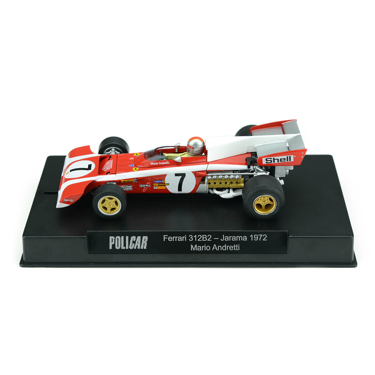 Policar Ferrari 312B2 #7 Spanish GP 1972 Mario Andretti 1/32 slot car CAR05C - PowerHobby