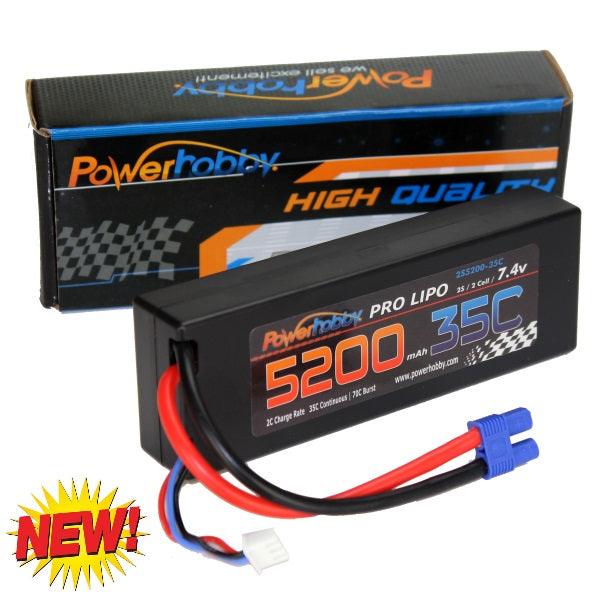 Powerhobby 2s 7.4v 5200mah 35c Lipo Battery w EC3 Plug 2-Cell - PowerHobby