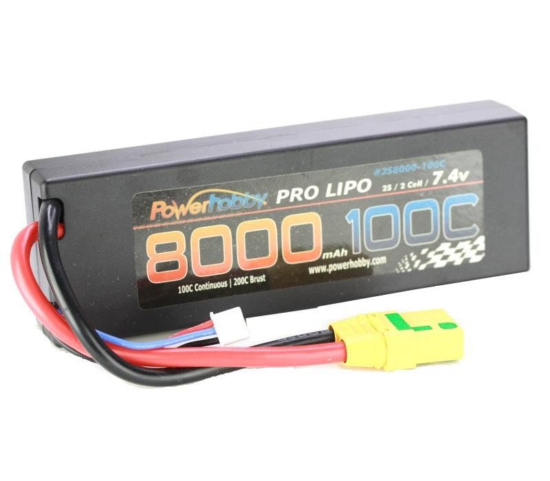 Powerhobby 2s 7.4V 8000mah 100C Lipo Battery with XT90 Plug - PowerHobby