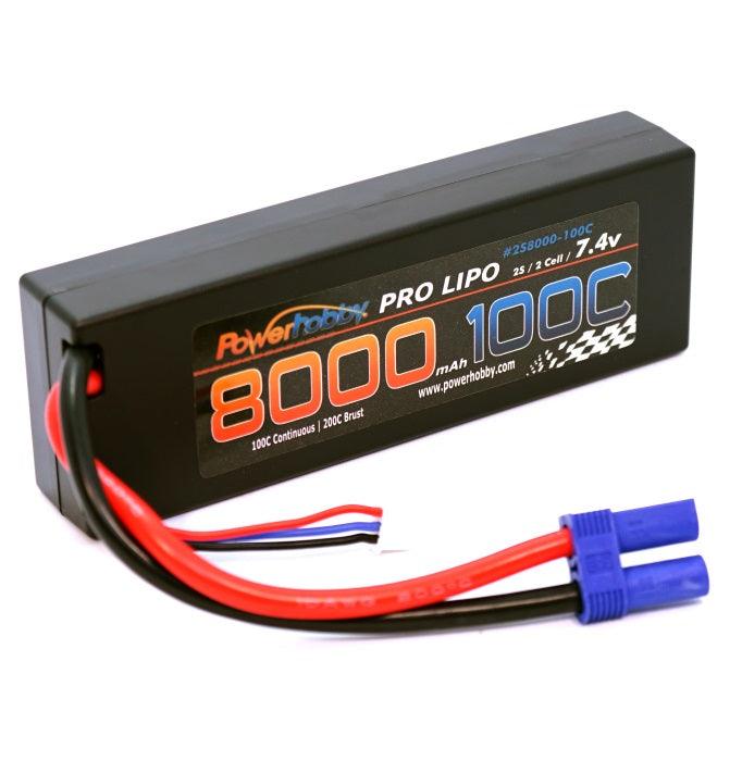 Powerhobby 2s 7.4V 8000mah 100c-200C Lipo Battery W EC5 Plug - PowerHobby