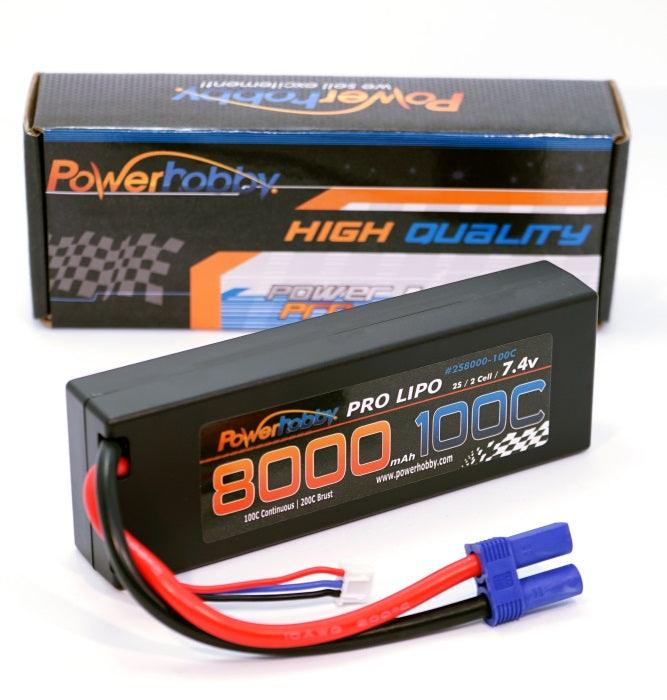 Powerhobby 2s 7.4V 8000mah 100c-200C Lipo Battery W EC5 Plug - PowerHobby