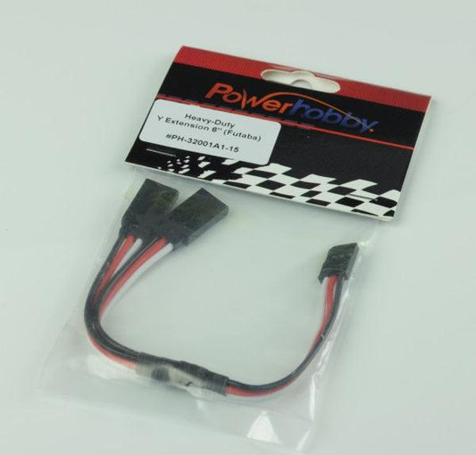 Powerhobby 6" Heavy Duty Y Servo Extension / Harness Futaba Connector - PowerHobby