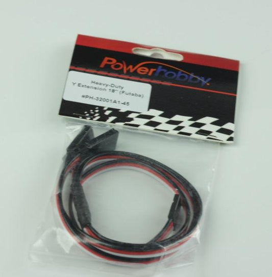 Powerhobby 18" Heavy Duty Y Servo Extension / Harness Futaba Connector - PowerHobby