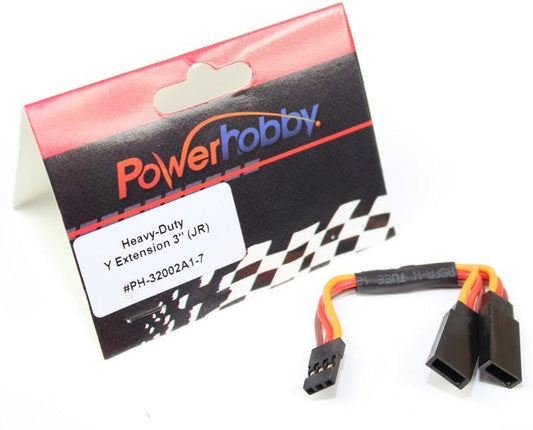 Powerhobby 3" Heavy Duty Y Servo Extension / Harness JR / Spektrum Connector - PowerHobby