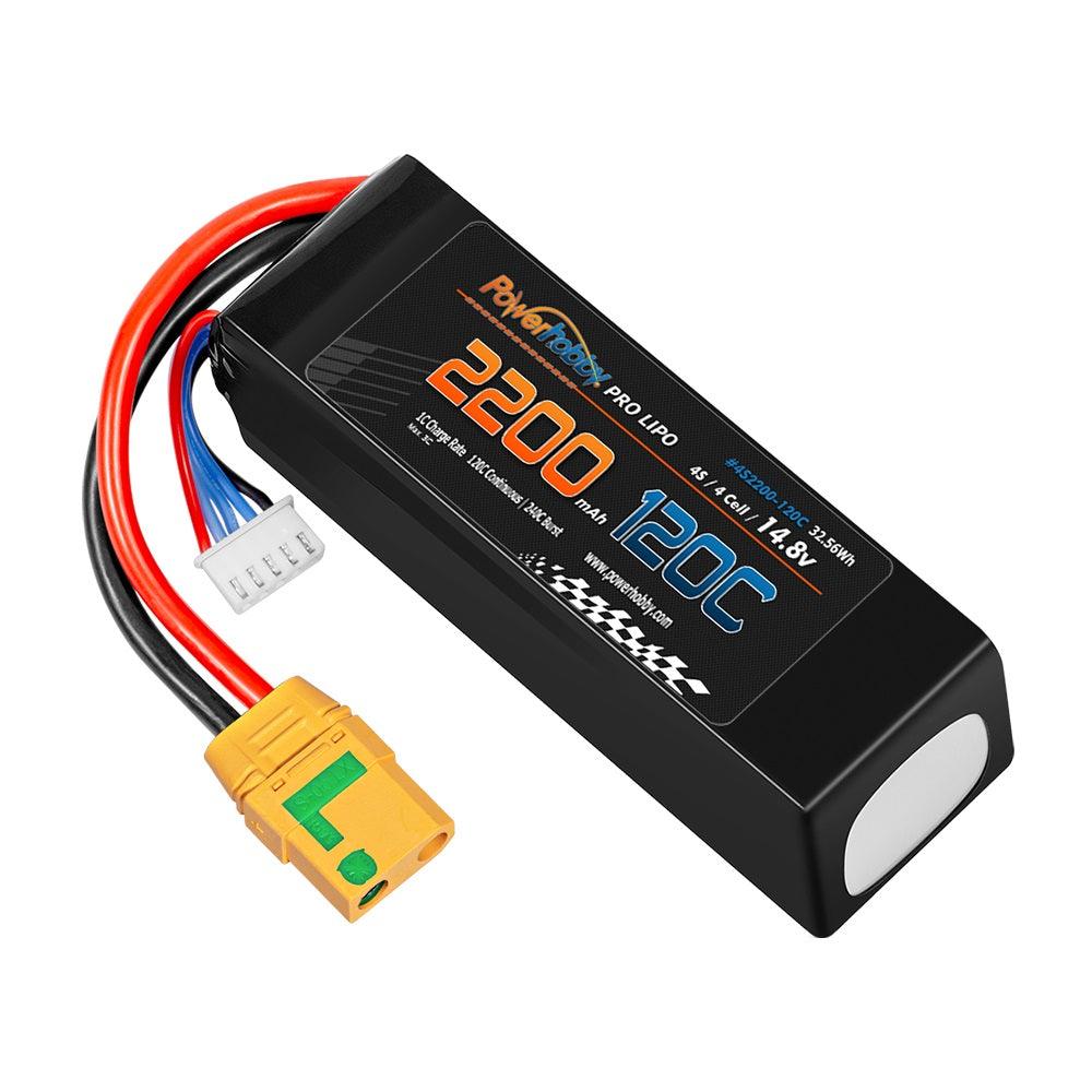 Powerhobby 4S 14.8V 2200mah 120c Lipo Battery w XT90 Plug - PowerHobby