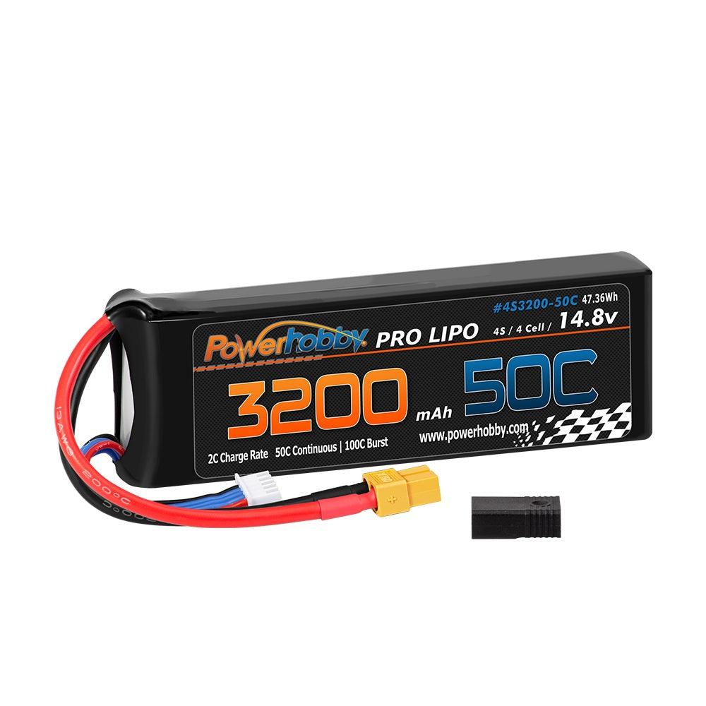 Powerhobby 4s 14.8v 3200mah 50c Lipo Battery w XT60 Plug - PowerHobby