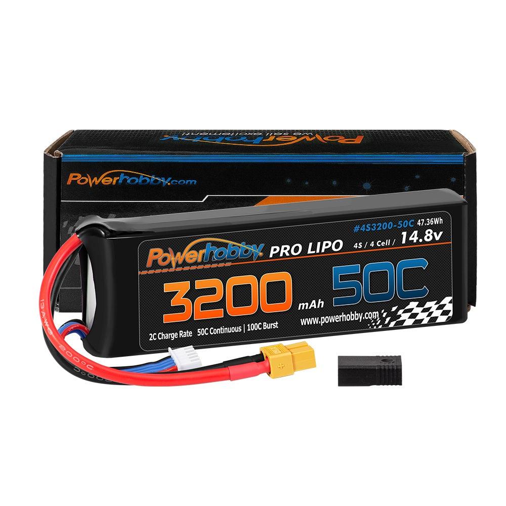 Powerhobby 4s 14.8v 3200mah 50c Lipo Battery w XT60 Plug - PowerHobby