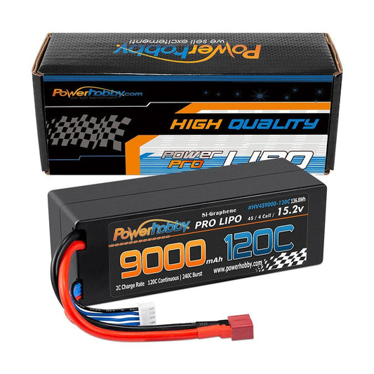 Powerhobby 4S 15.2V 9000mah 120c Graphene Lipo Battery w Deans Plug - PowerHobby