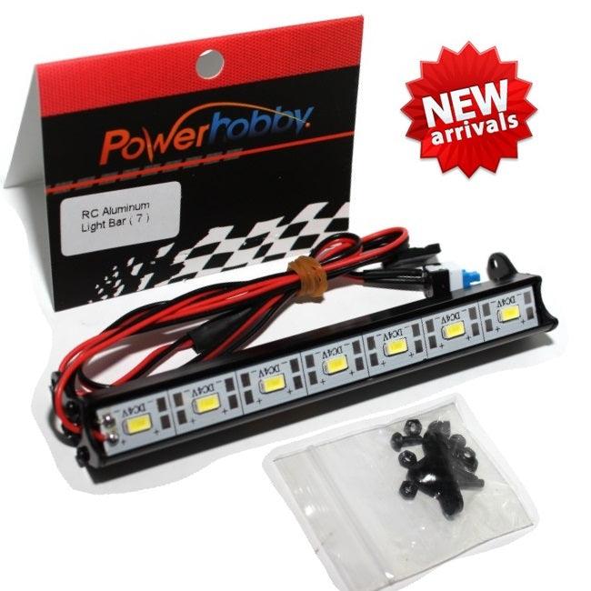 Powerhobby 7 LED 121mm RC Aluminum Light Bar Kit Rock Crawler Axial Yeti Bomber - PowerHobby