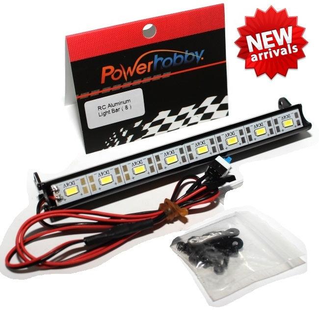 Powerhobby 8 LED 138mm RC Aluminum Light Bar Kit Slash X-Maxx Yeti XL XMAXX - PowerHobby