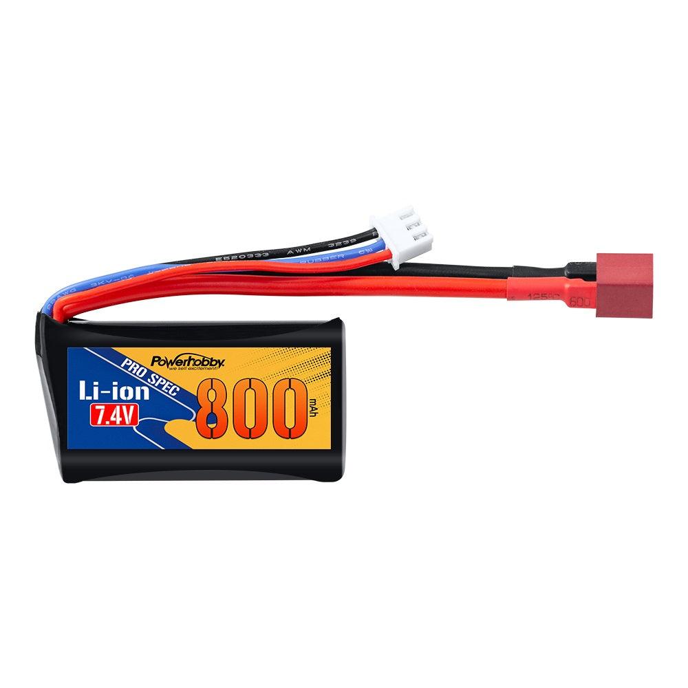 Powerhobby Li-ion 7.4V 800mAh Battery w Deans Plug : BlackZone Slyder - PowerHobby