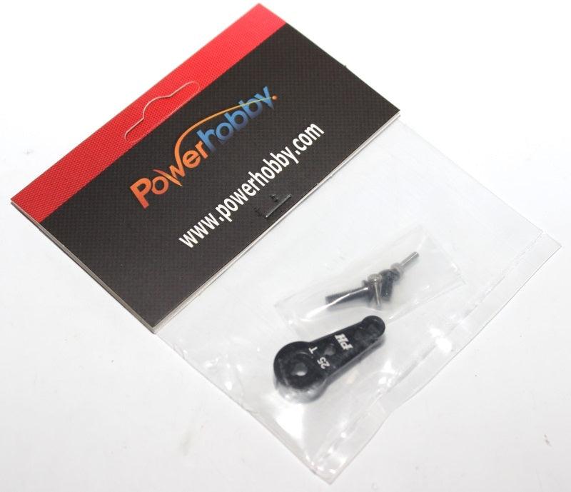 Powerhobby Aluminum 25T Servo Horn Black FOR Futaba Savox Axial Type AX30836 - PowerHobby