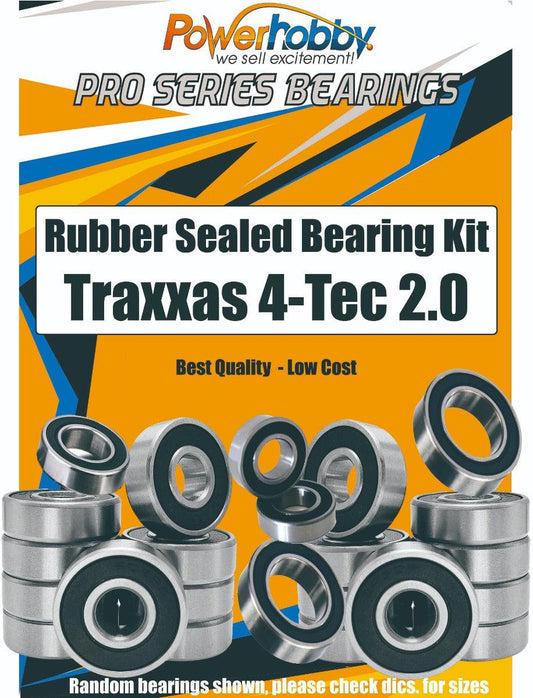 PowerHobby Pro Series Rubber Sealed Bearing Kit FOR Traxxas 4-Tec 2.0 - PowerHobby