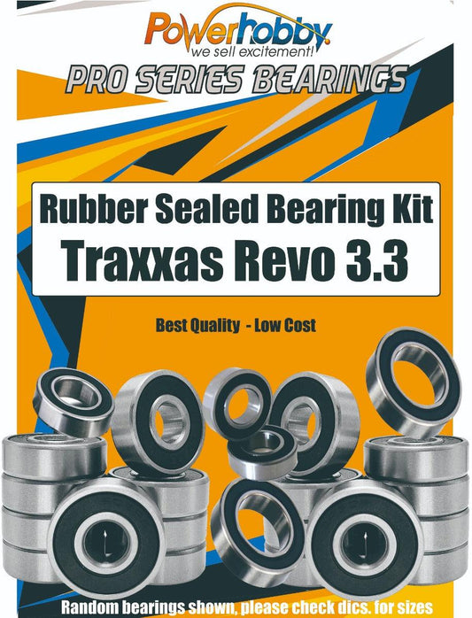 PowerHobby Pro Series Rubber Sealed Bearing Kit FOR Traxxas Revo 3.3 - PowerHobby