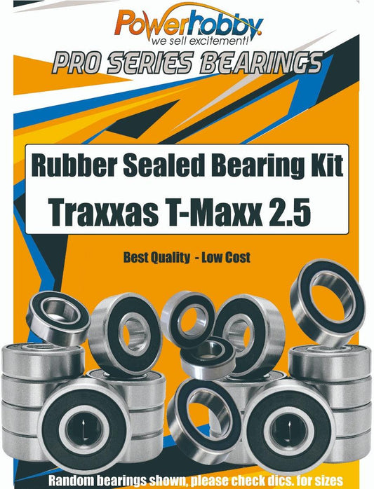 PowerHobby Pro Series Rubber Sealed Bearing Kit FOR Traxxas T-Maxx 2.5 - PowerHobby