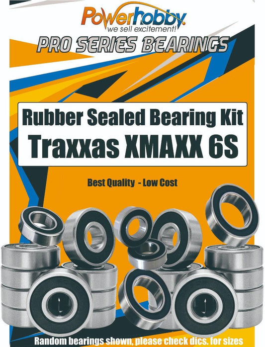 PowerHobby Pro Series Rubber Sealed Bearing Kit FOR Traxxas X-Maxx 77076-4 - PowerHobby