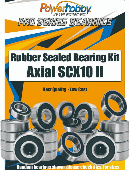 PowerHobby Pro Series Rubber Sealed Bearing Kit Axial SCX10 II - PowerHobby