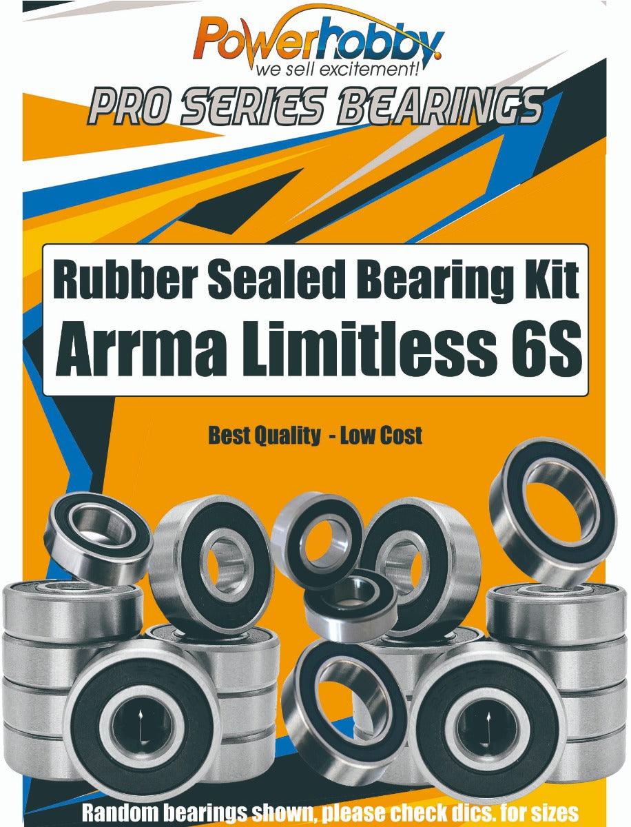 PowerHobby Pro Series Rubber Sealed Bearing Kit Arrma Limitless 6S - PowerHobby