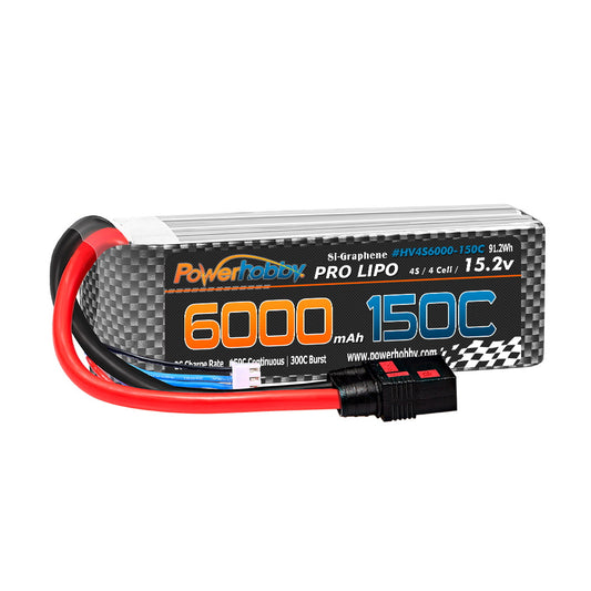 Powerhobby 4S HV + GRAPHENE  15.2V 6000mah 150CLipo Battery QS8 Plug 8AWG - PowerHobby