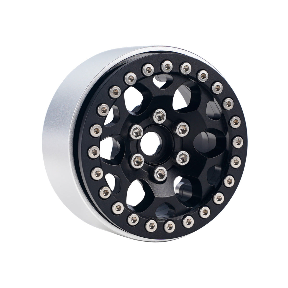 Powerhobby B3 Aluminum 1.9 Beadlock Wheels 9mm Hubs Black (4) 1/10 Rock Crawler - PowerHobby