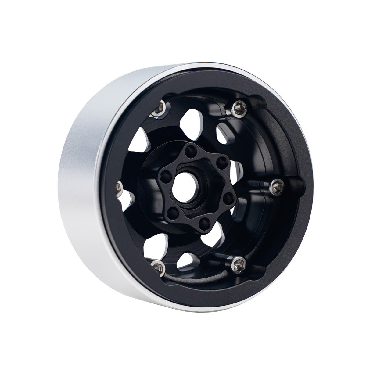 Powerhobby B3 Aluminum 1.9 Beadlock Wheels 9mm Hubs Black (4) 1/10 Rock Crawler - PowerHobby