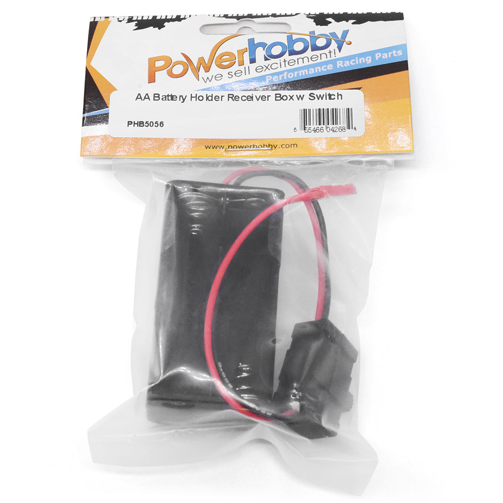 Powerhobby AA Battery Holder Receiver Box w ON / OFF Switch - PowerHobby