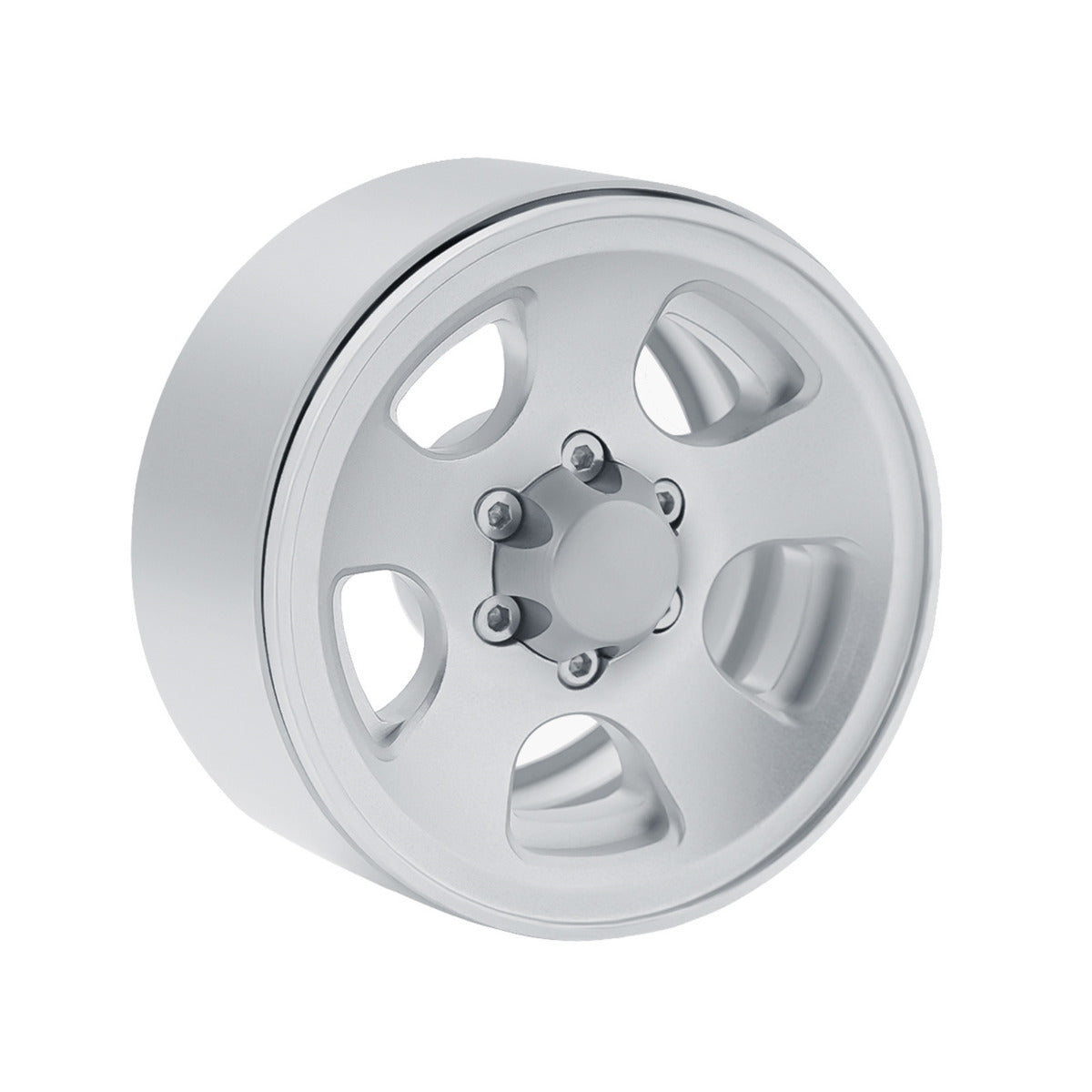 Powerhobby X5 Aluminum 1.9" Beadlock Wheels Silver (4) - PowerHobby