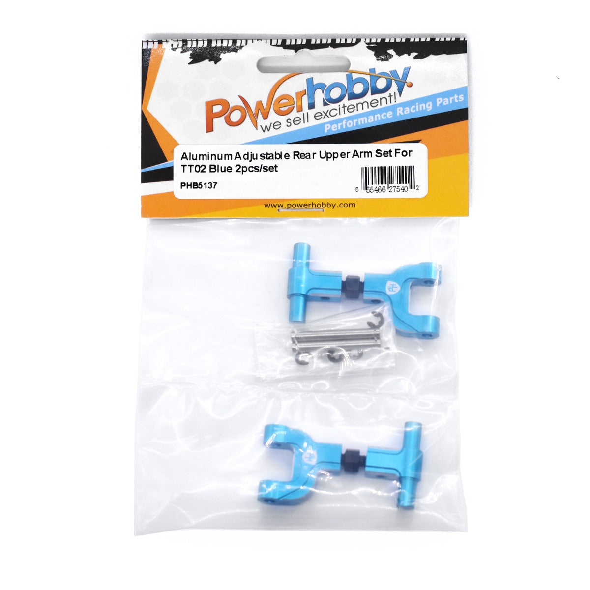 Powerhobby Aluminum Adjustable Rear Upper Arm Set Tamiya TT02 - PowerHobby