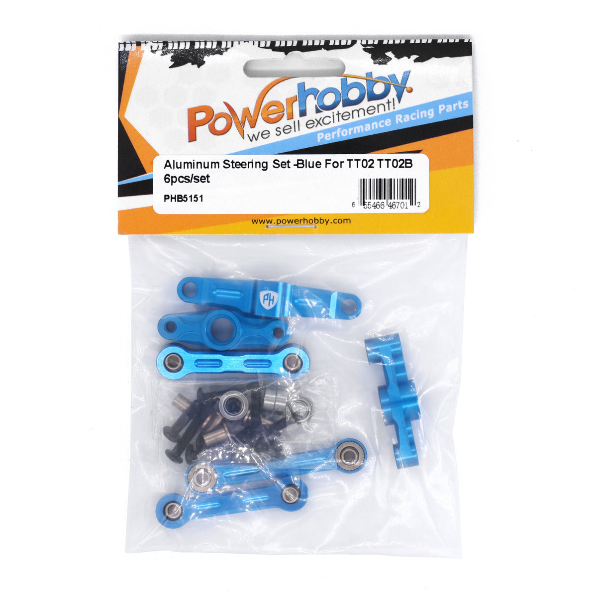 Powerhobby Aluminum Steering / Bellcrank Set  Tamiya TT02 - PowerHobby