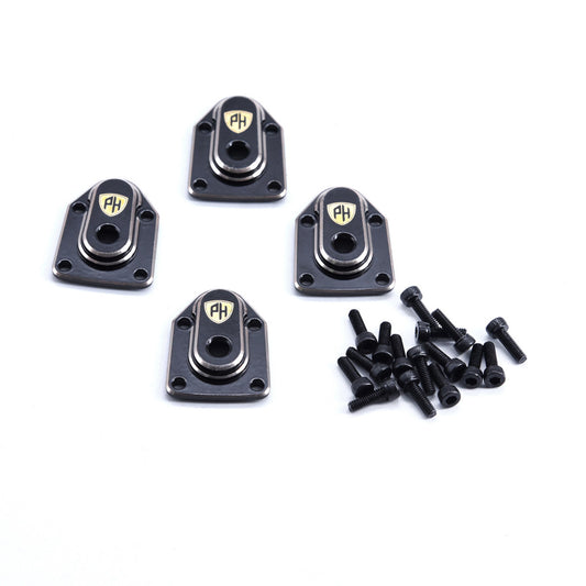 Powerhobby Brass Portal Axle Covers Axial 1/18 Capra UTB18 Black - PowerHobby