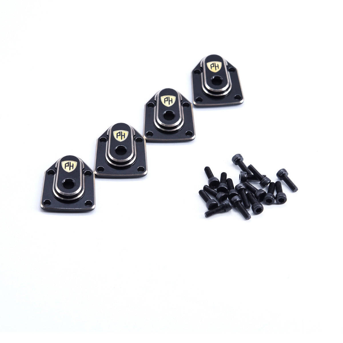 Powerhobby Brass Portal Axle Covers Axial 1/18 Capra UTB18 Black - PowerHobby