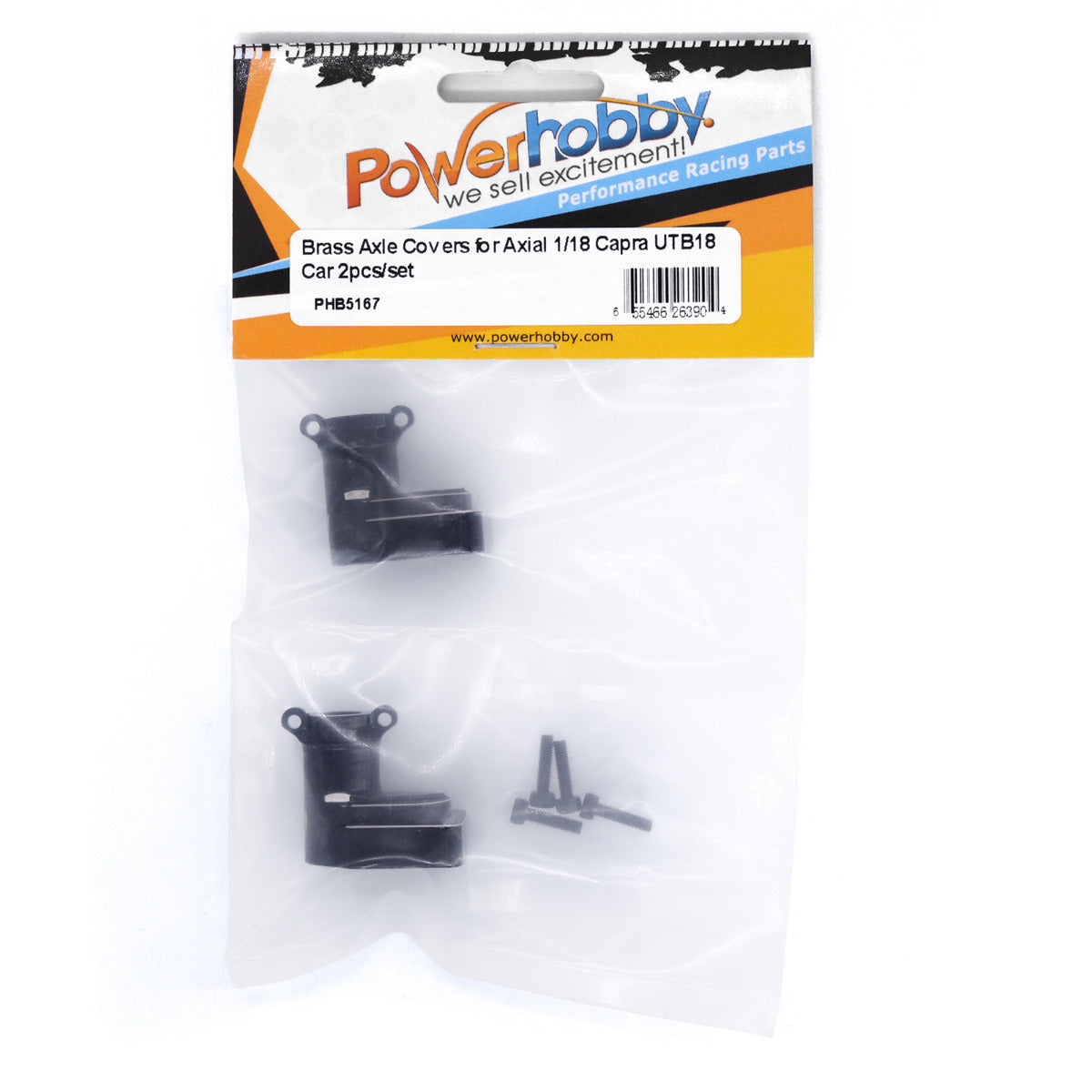 Powerhobby Brass Rear Axle Carriers AXIAL UTB18 Capra Black - PowerHobby