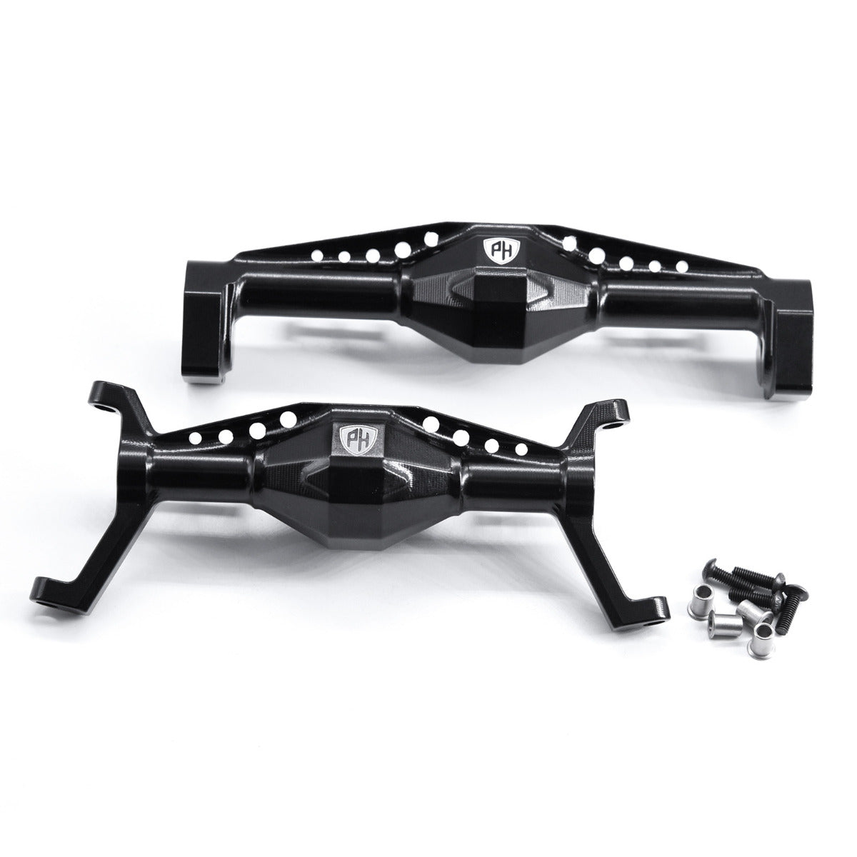 Powerhobby Aluminum Front & Rear Axles Axial 1/18 Capra UTB18 Black - PowerHobby