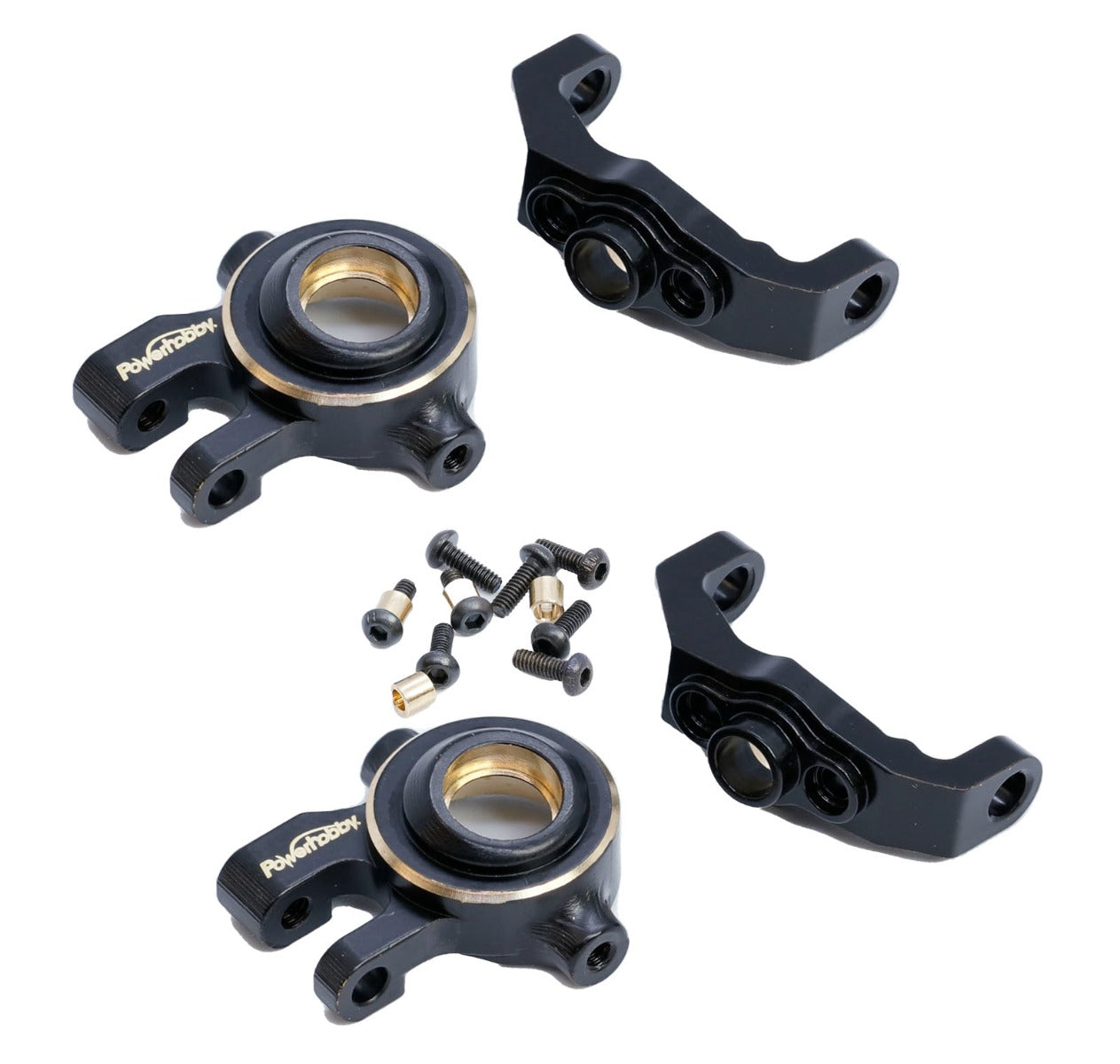 Powerhobby Brass C Hub & Steering Knuckles FOR Traxxas TRX-4M Defender / Bronco - PowerHobby