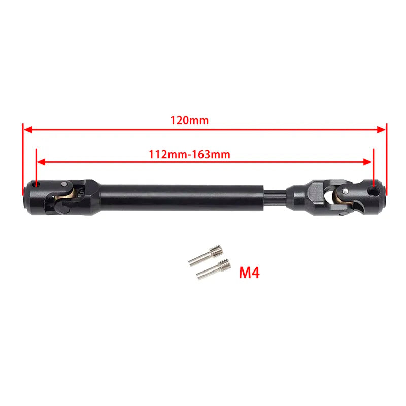 Powerhobby Universal Spline Drive Shaft CVD 112-163MM (1) TRX-4 Wraith SCX10 - PowerHobby