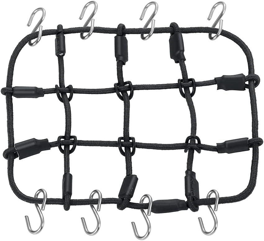 Powerhobby Elastic Roof Rack Luggage Net w Hooks 1/24 Crawler Axial SCX24 Black - PowerHobby