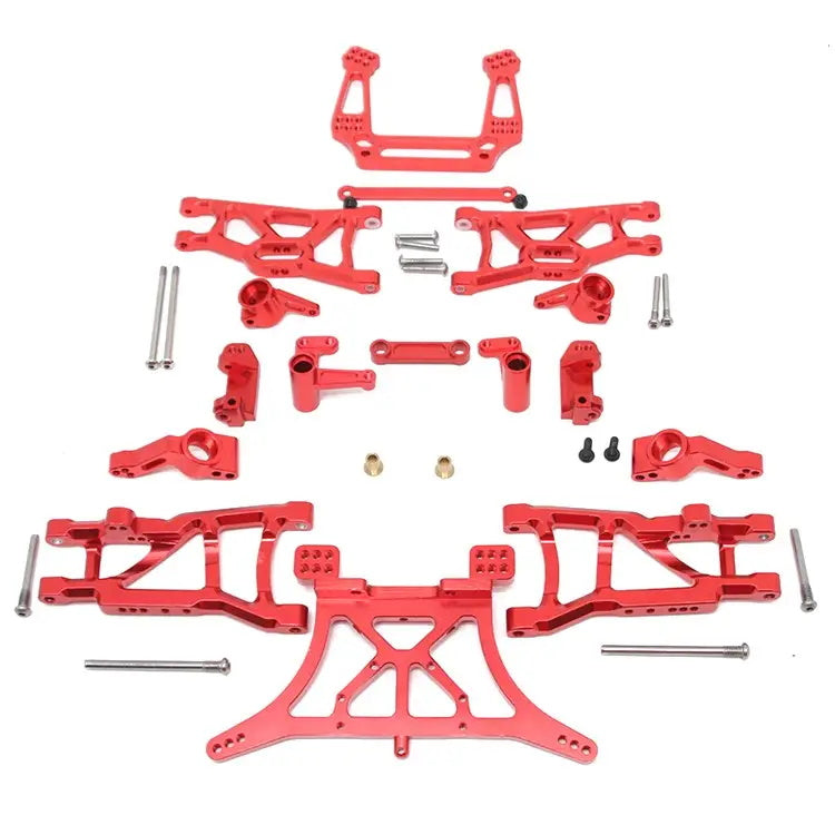 Powerhobby Aluminum Upgrade Kit 2WD FOR TRAXXAS Slash Rustler Stampede Bandit Red - PowerHobby