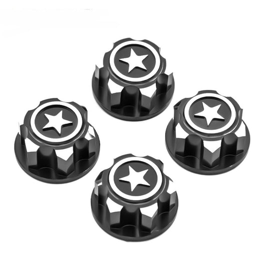 Powerhobby 17mm Aluminum Hex Wheel Nuts Black (4) FOR Traxxas E-Revo Summit Maxx - PowerHobby