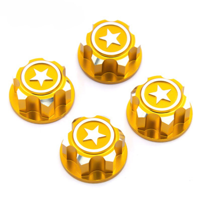 Powerhobby 17mm Aluminum Hex Wheel Nuts Gold (4) FOR Traxxas E-Revo Summit Maxx - PowerHobby