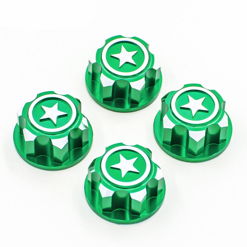 Powerhobby 17mm Aluminum Hex Wheel Nuts Green (4) FOR Traxxas E-Revo Summit Maxx - PowerHobby