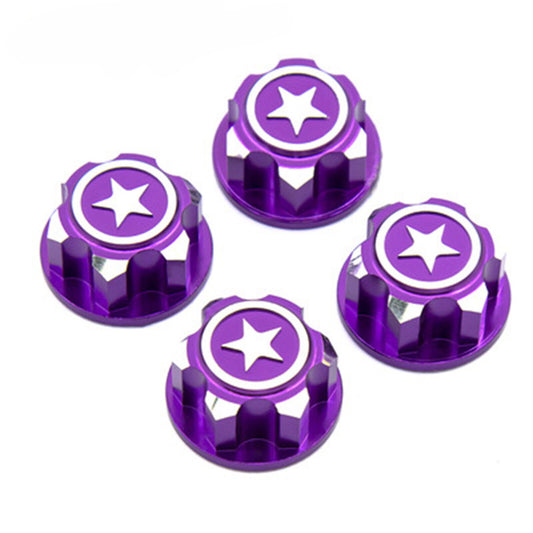 Powerhobby 17mm Aluminum Hex Wheel Nuts Purple (4) FOR Traxxas E-Revo Summit Maxx - PowerHobby