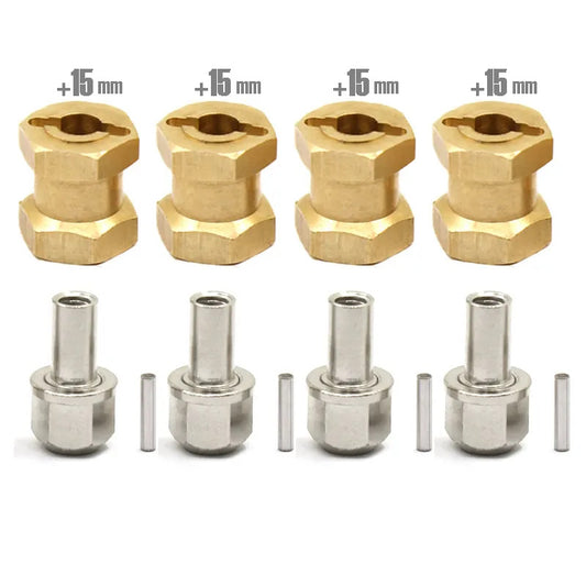 Powerhobby 15mm Brass Hex Wheels Hub Drive Adapter Axial SCX10 - PowerHobby